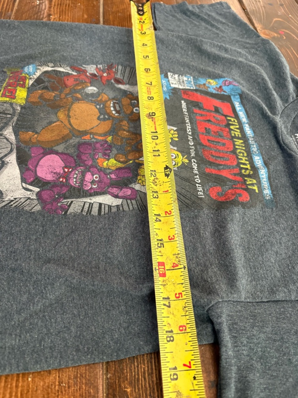 **FIVE NIGHTS AT FREDDY’S** Kids Graphic Tee - Charcoal VINTAGE MEDIUM M - Picture 9 of 10